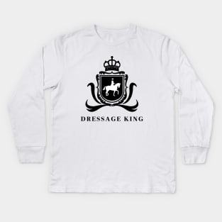 Dressage King Black Kids Long Sleeve T-Shirt